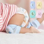 accessoire bébé genouillère rose maillé