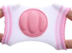 genouillère bébé rose rayures