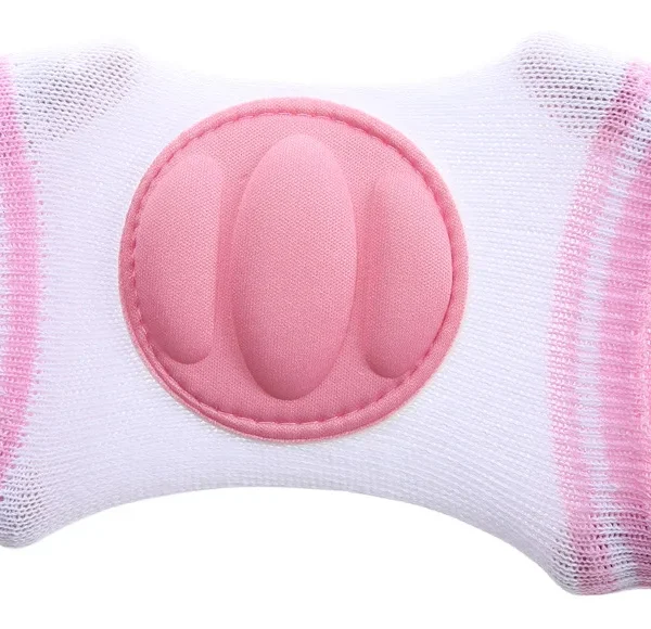 genouillère bébé rose rayures
