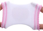 protection pour genoux bébé rayée rose