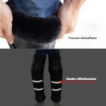 protection de genou en cuir noir pour motard